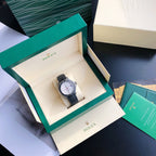 CLASSIC BLACK BEZEL WHITE DIAL WATCH