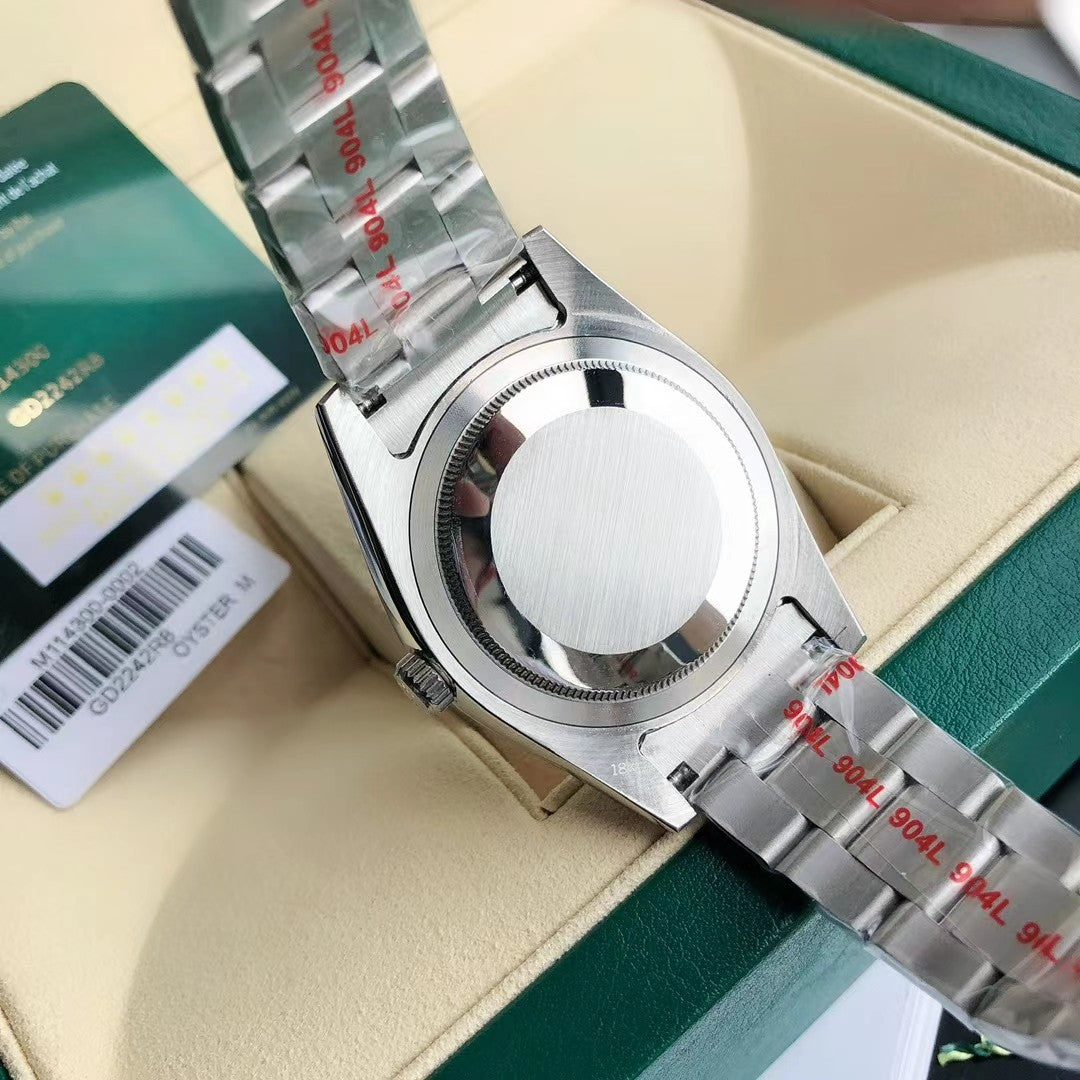 CLASSIC 41MM STAINLESS STEEL PURPLE DIAL WATCH