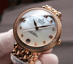 VARELLO CLASSIC PRESTIGE 32MM ROSE GOLD DIAMOND BEZEL MOP DIAL
