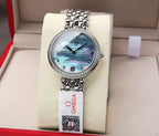 VARELLO CLASSIC PRESTIGE 32MM STEEL DIAMOND BEZEL BLUE MOP DIAL