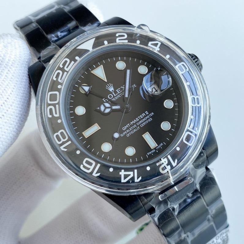 CLASSIC CUSTOM ALL-BLACK GMT WATCH