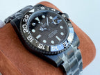 CLASSIC CUSTOM ALL-BLACK GMT WATCH