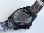 CLASSIC CUSTOM ALL-BLACK GMT WATCH
