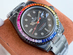 CLASSIC 40MM CUSTOM ALL-BLACK RAINBOW-STYLE DIVE WATCH