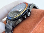 CLASSIC 40MM CUSTOM ALL-BLACK RAINBOW-STYLE DIVE WATCH