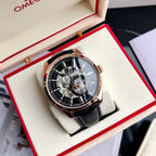 VARELLO CLASSIC SKELETON DIAL ROSE GOLD CASE LEATHER