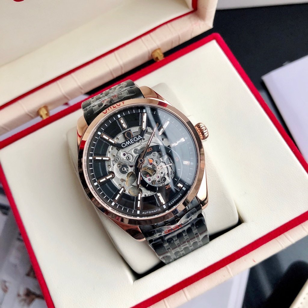 VARELLO CLASSIC SKELETON DIAL ROSE GOLD CASE