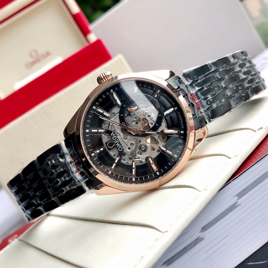 VARELLO CLASSIC SKELETON DIAL ROSE GOLD CASE