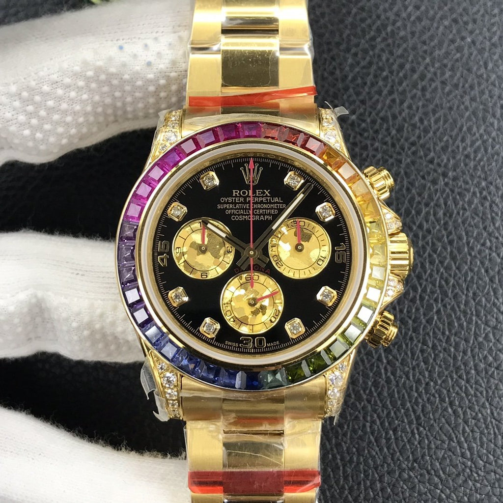 CLASSIC GOLD-TONE CUSTOM RAINBOW-STYLE WATCH