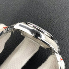 CLASSIC WHITE GOLD-TONE CUSTOM RAINBOW-STYLE CHRONOGRAPH WATCH