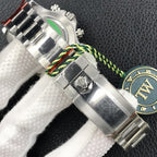 CLASSIC WHITE GOLD-TONE CUSTOM RAINBOW-STYLE CHRONOGRAPH WATCH