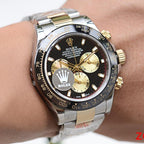 CLASSIC TWO-TONE BLACK CERAMIC BEZEL CHRONOGRAPH WATCH