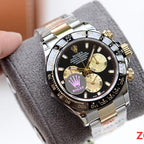 CLASSIC TWO-TONE BLACK CERAMIC BEZEL CHRONOGRAPH WATCH