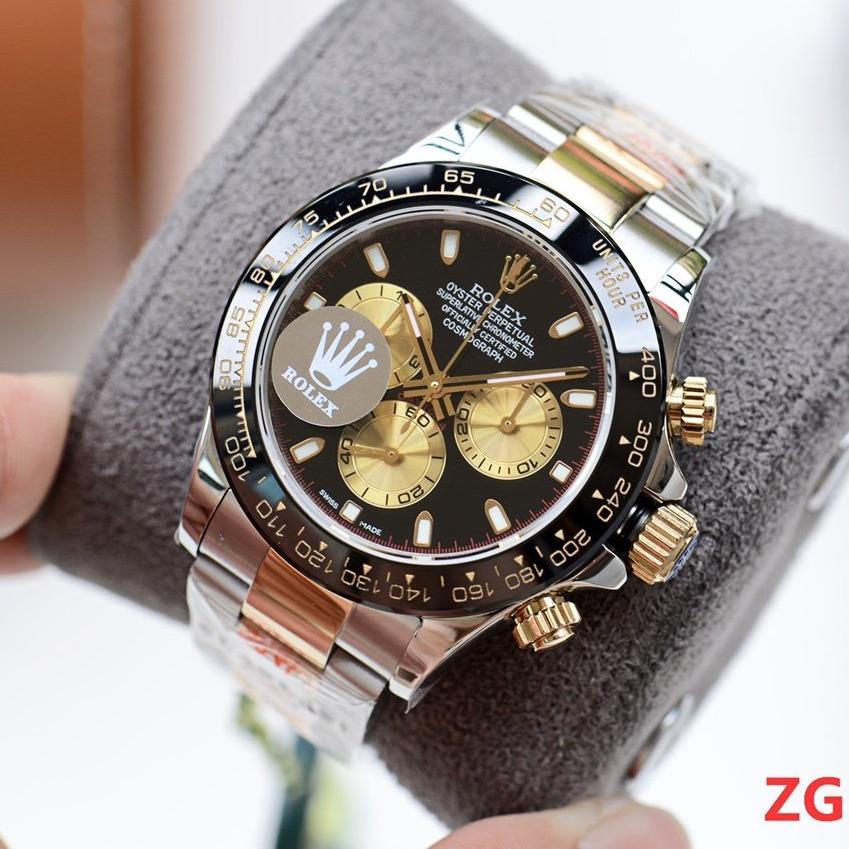 CLASSIC TWO-TONE BLACK CERAMIC BEZEL CHRONOGRAPH WATCH