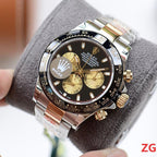 CLASSIC TWO-TONE BLACK CERAMIC BEZEL CHRONOGRAPH WATCH