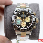 CLASSIC TWO-TONE BLACK CERAMIC BEZEL CHRONOGRAPH WATCH
