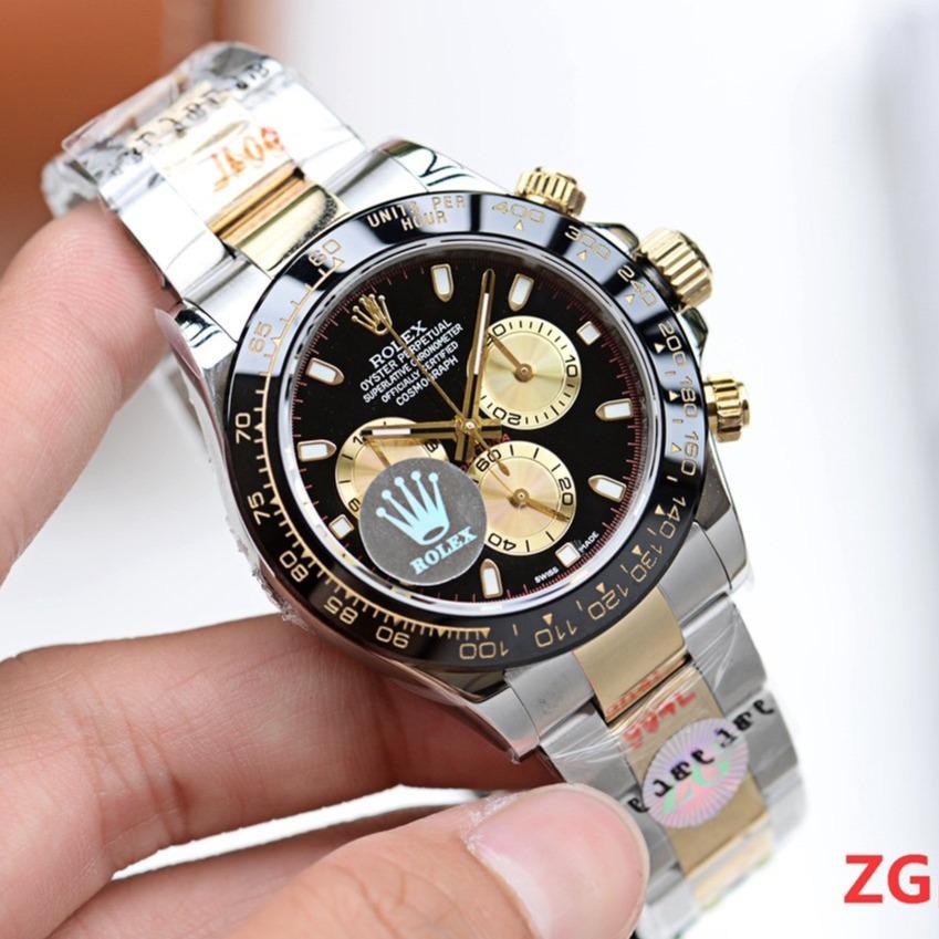 CLASSIC TWO-TONE BLACK CERAMIC BEZEL CHRONOGRAPH WATCH