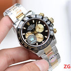 CLASSIC TWO-TONE BLACK CERAMIC BEZEL CHRONOGRAPH WATCH