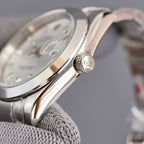CLASSIC 41MM STAINLESS STEEL SMOOTH BEZEL DIAMOND NUMERAL WATCH