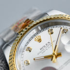 CLASSIC 41MM TWO-TONE GREY DIAL STEEL BRACELET WATCH
