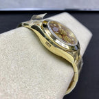 CLASSIC CUSTOM GOLD-TONE CASE RED PEARL DIAL WATCH