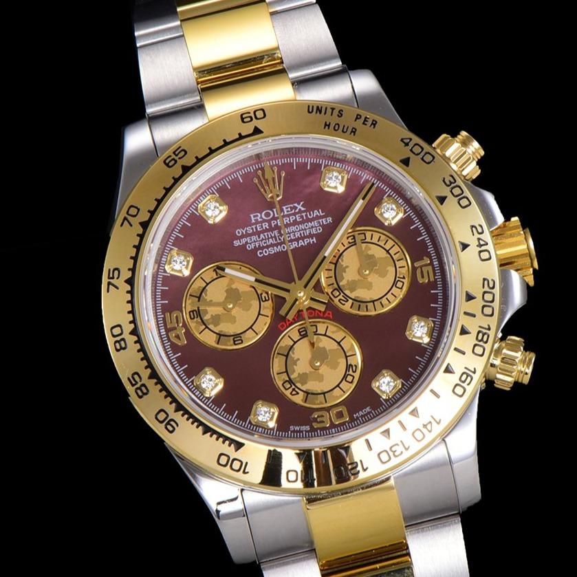 CLASSIC CUSTOM TWO-TONE RED PEARL DIAL WATCH