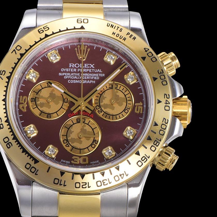 CLASSIC CUSTOM TWO-TONE RED PEARL DIAL WATCH