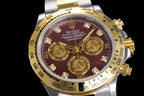 CLASSIC CUSTOM TWO-TONE RED PEARL DIAL WATCH