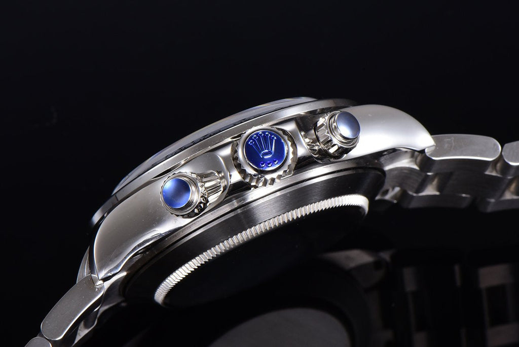CLASSIC CUSTOM STAINLESS STEEL RED PEARL DIAL WATCH