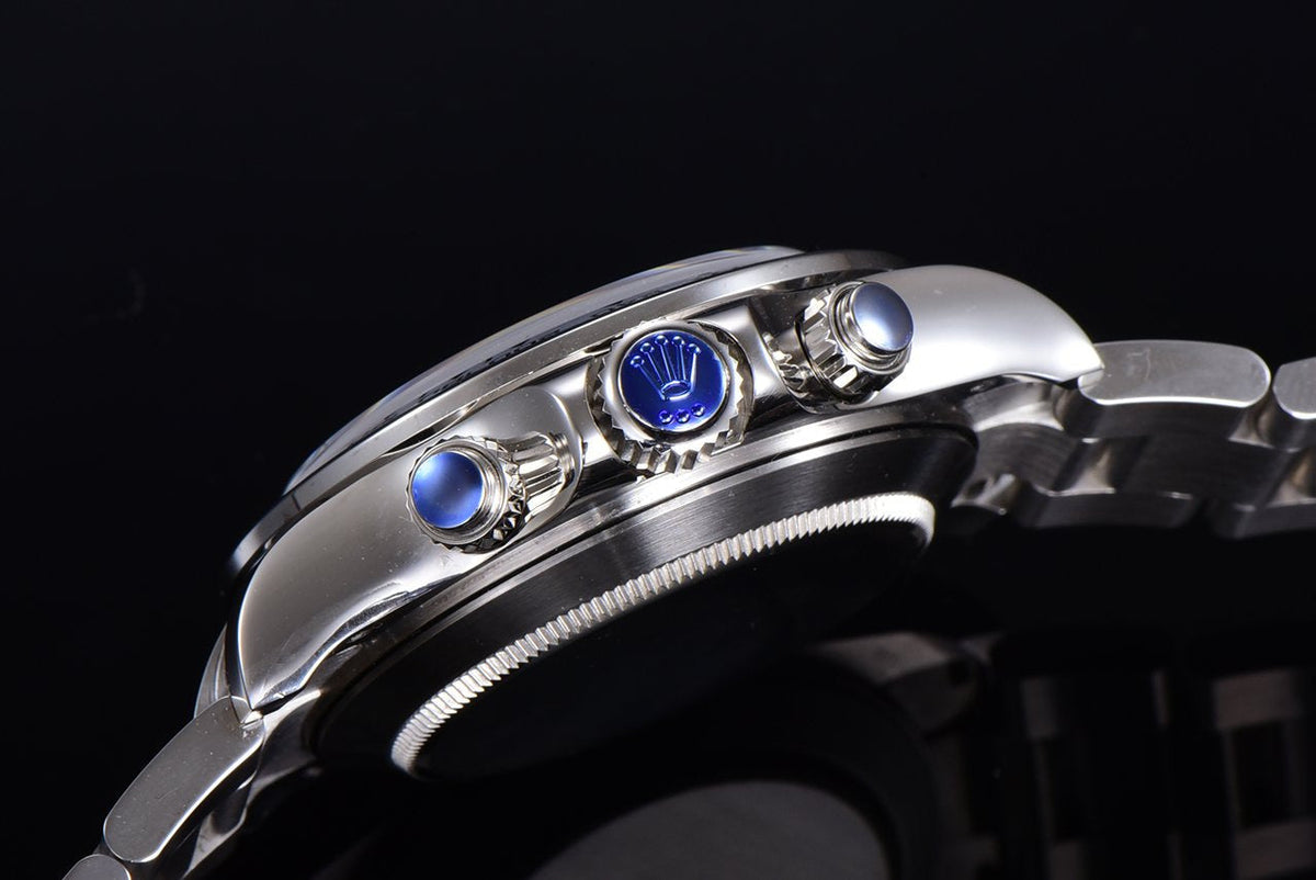 CLASSIC CUSTOM STAINLESS STEEL RED PEARL DIAL WATCH