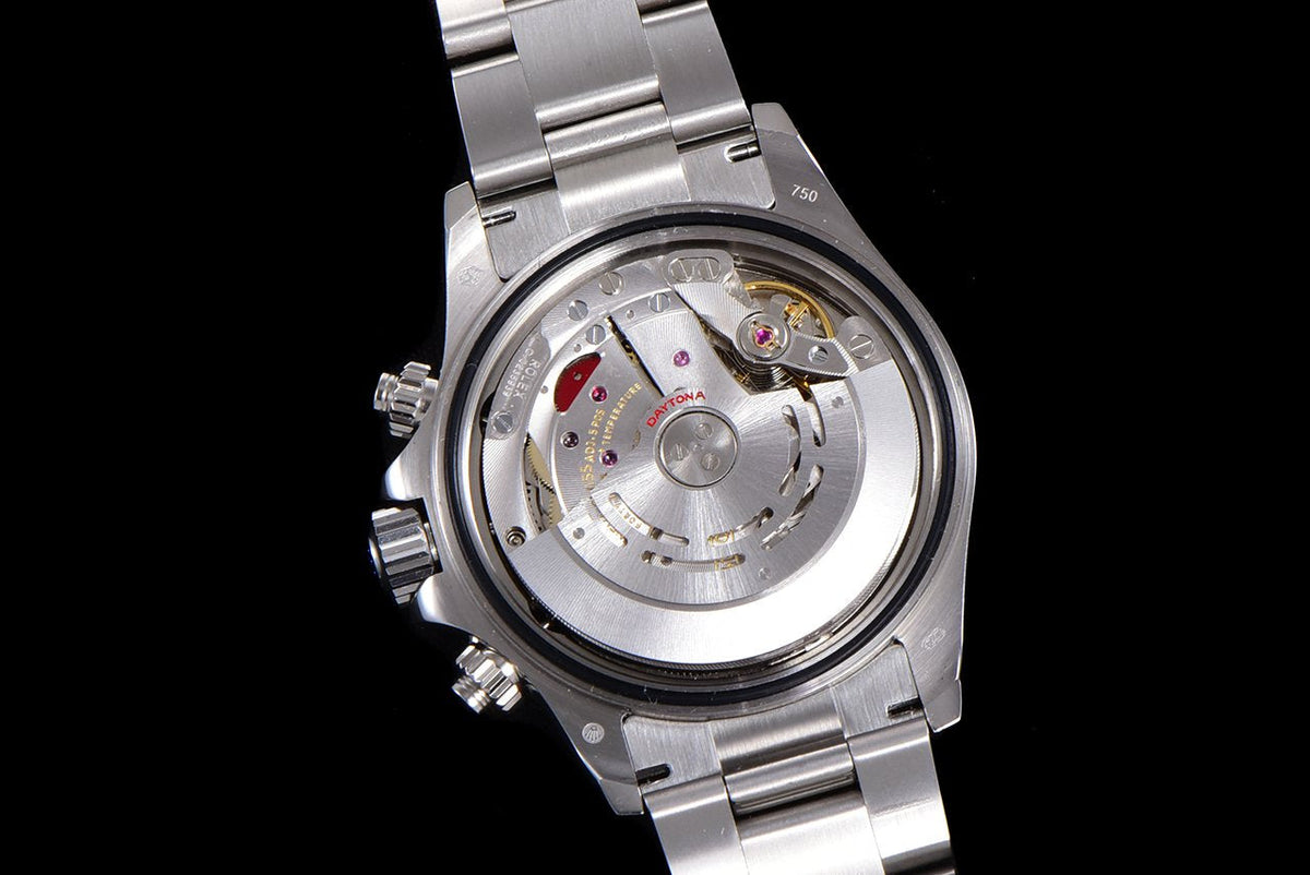CLASSIC CUSTOM STAINLESS STEEL RED PEARL DIAL WATCH