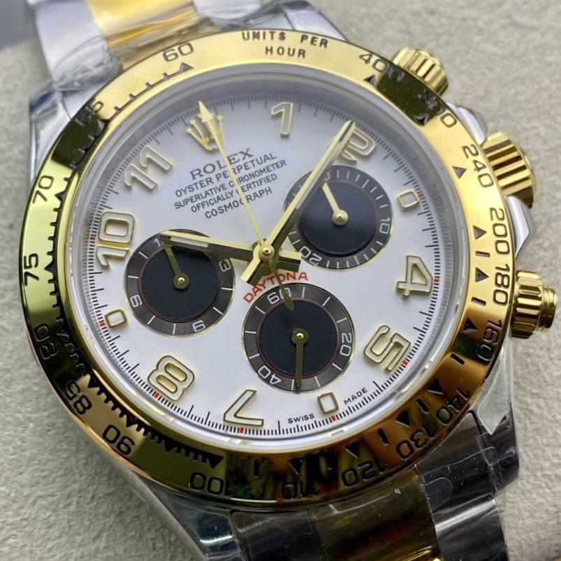 CLASSIC TWO-TONE PANDA-STYLE DIAL CHRONOGRAPH WATCH