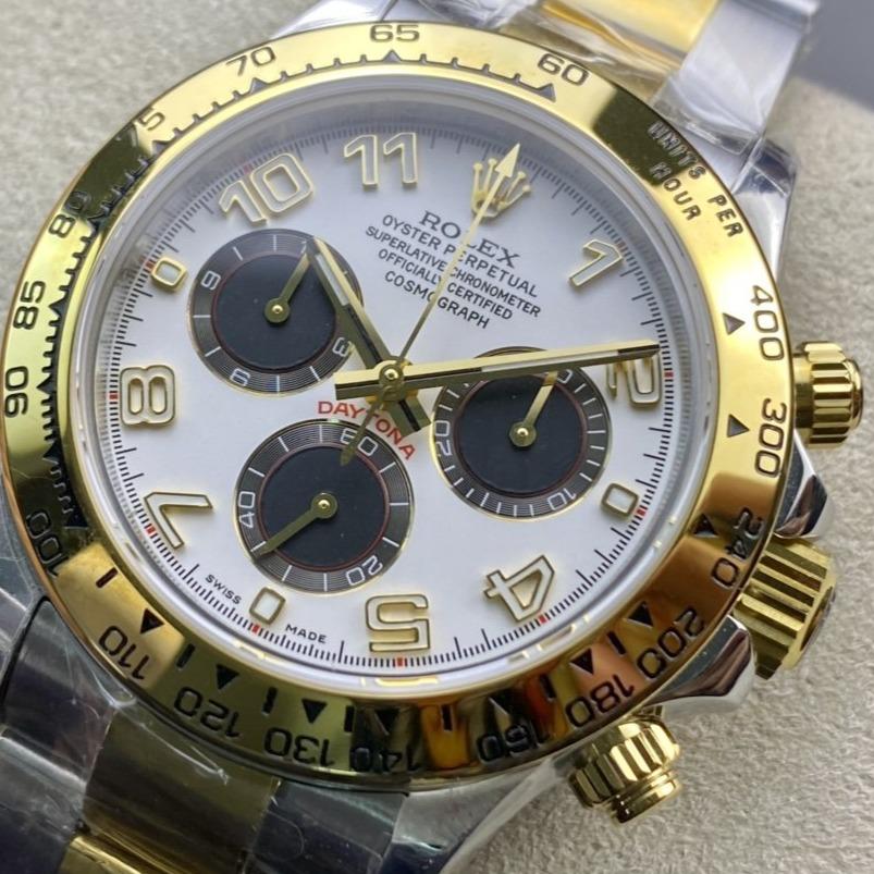 CLASSIC TWO-TONE PANDA-STYLE DIAL CHRONOGRAPH WATCH