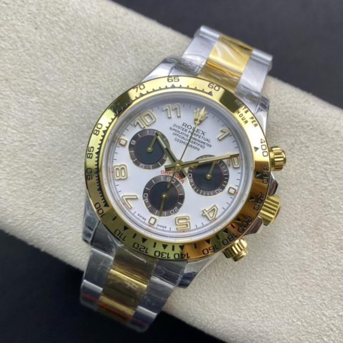 CLASSIC TWO-TONE PANDA-STYLE DIAL CHRONOGRAPH WATCH