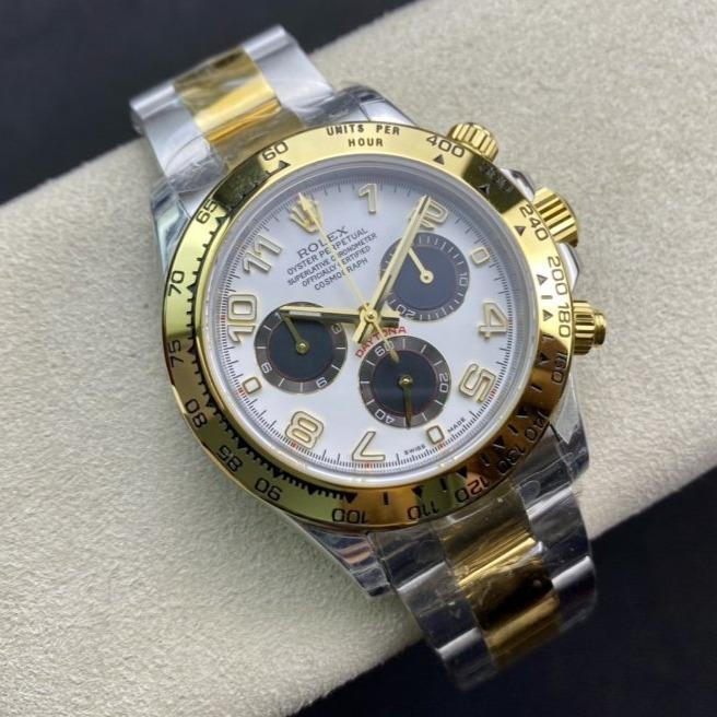 CLASSIC TWO-TONE PANDA-STYLE DIAL CHRONOGRAPH WATCH