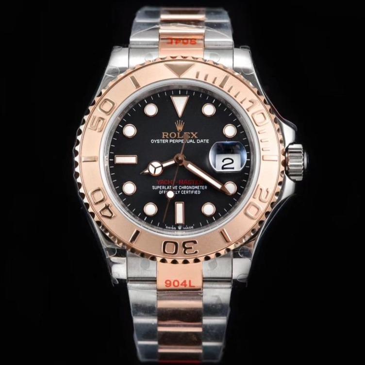 CLASSIC ROSE GOLD-TONE CASE BLACK DIAL WATCH