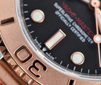 CLASSIC ROSE GOLD-TONE CASE BLACK DIAL WATCH