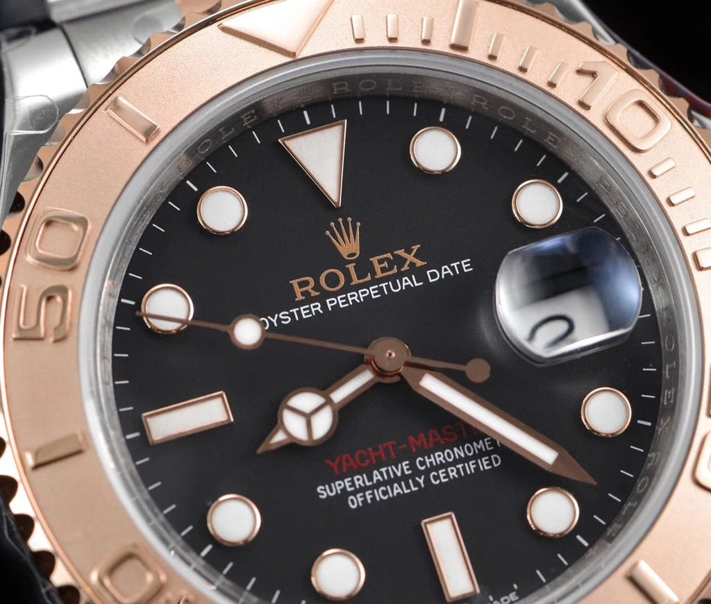 CLASSIC ROSE GOLD-TONE CASE BLACK DIAL WATCH