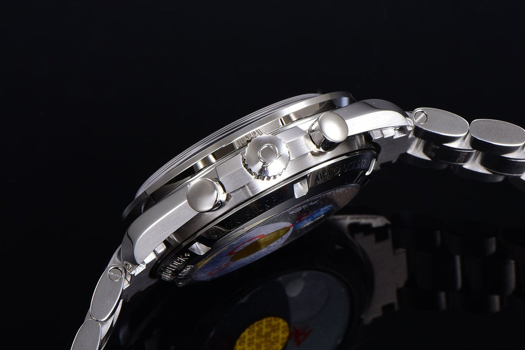 VARELLO CLASSIC BLACK BEZEL CHRONOGRAPH WATCH