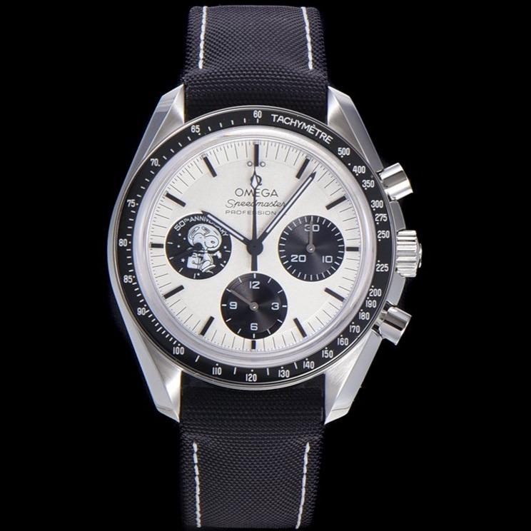 VARELLO CLASSIC BLACK BEZEL TEXTILE STRAP CHRONOGRAPH WATCH