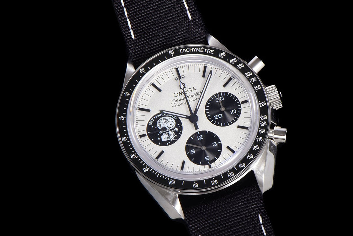 VARELLO CLASSIC BLACK BEZEL TEXTILE STRAP CHRONOGRAPH WATCH