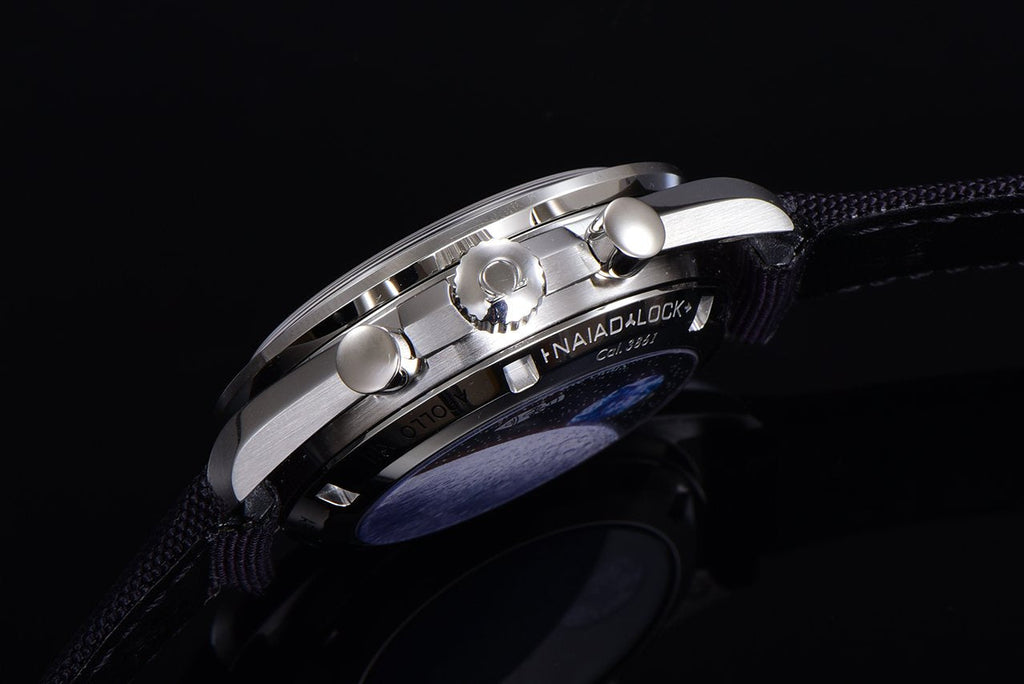 VARELLO CLASSIC BLACK BEZEL TEXTILE STRAP CHRONOGRAPH WATCH