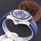 CLASSIC STAINLESS STEEL CASE RUBBER STRAP WATCH
