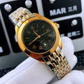 VARELLO CLASSIC 33MM QUARTZ GOLD STEEL BLACK DIAL