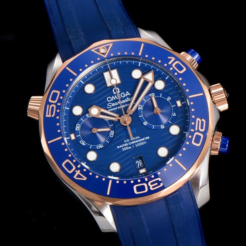 VARELLO CLASSIC DIVER 300M CHRONOGRAPH BLUE ROSE GOLD