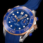 VARELLO CLASSIC DIVER 300M CHRONOGRAPH BLUE ROSE GOLD
