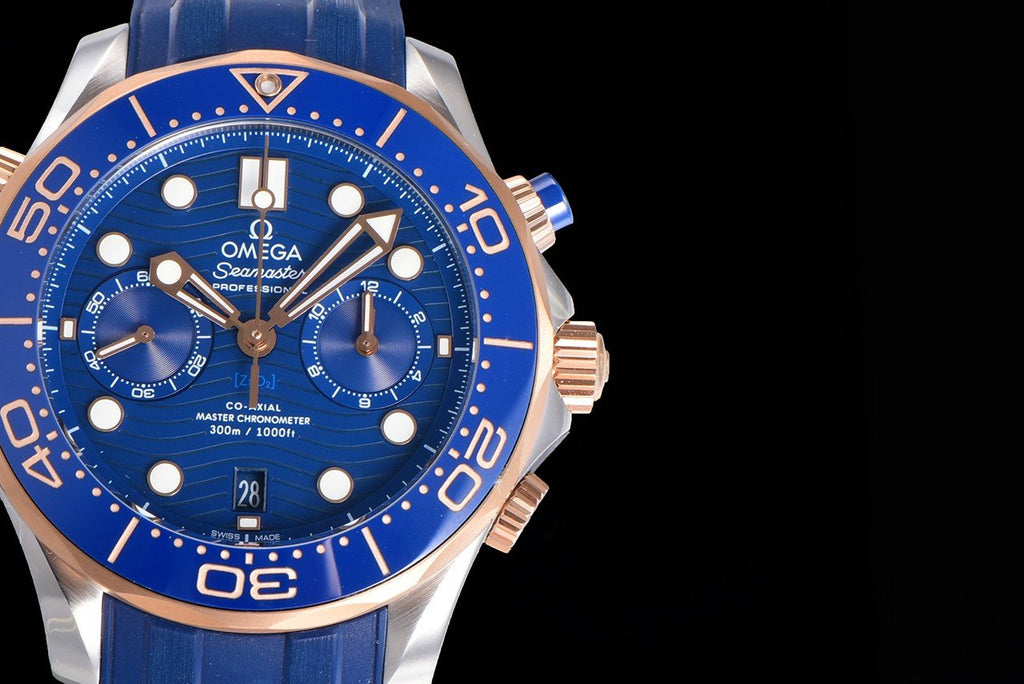 VARELLO CLASSIC DIVER 300M CHRONOGRAPH BLUE ROSE GOLD