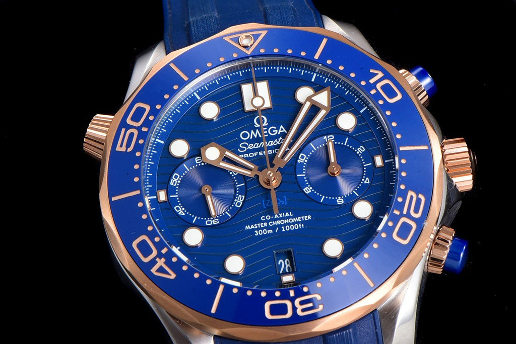 VARELLO CLASSIC DIVER 300M CHRONOGRAPH BLUE ROSE GOLD