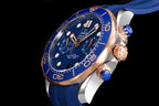 VARELLO CLASSIC DIVER 300M CHRONOGRAPH BLUE ROSE GOLD
