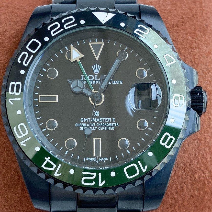 CLASSIC GMT DUAL-TONE GREEN & BLACK BEZEL WATCH